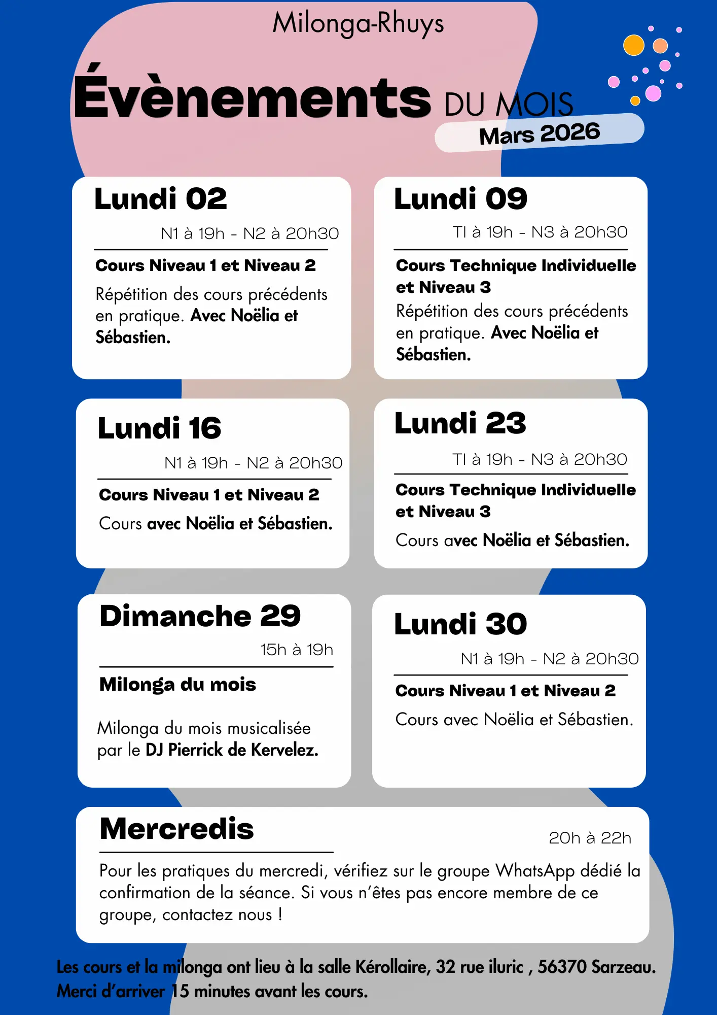 Évènements Mars 2026